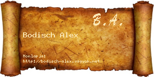Bodisch Alex névjegykártya